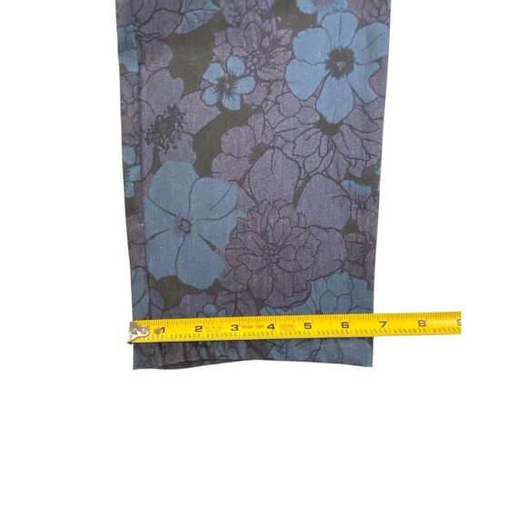 Van Heusen Womens Floral Print Stretch Pants Size 16 Short Blue Black - Picture 11 of 11
